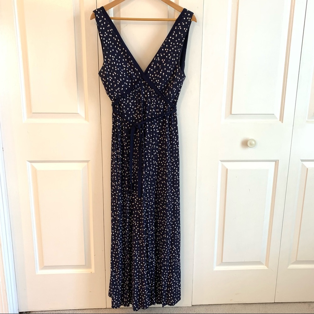 HD Women's Navy Polka Dot Jumpsuit - Picture 4 of 9